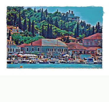 Cavtat Old Town Painting by Zoran Nikolic