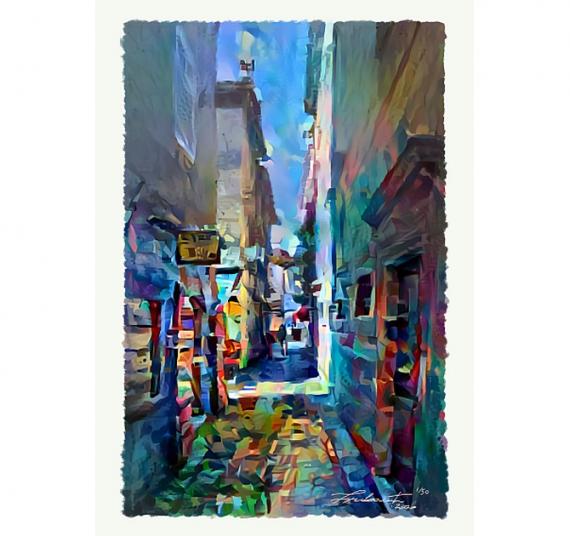 A Small Alley in Kotor Painting by Zoran Nikolic