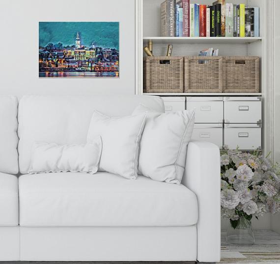 Belgrade Dream Painting by Zoran Nikolic-Room Mockup