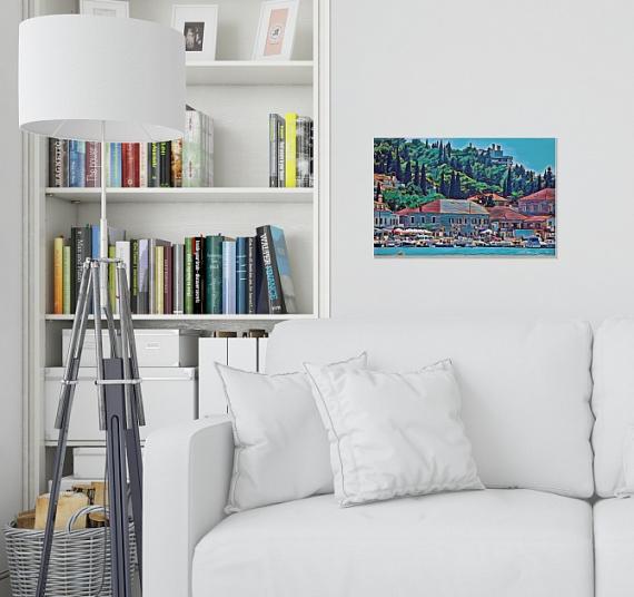 Cavtat Old Town Painting by Zoran Nikolic - Room Mockup