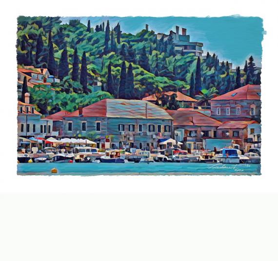 Cavtat Old Town Painting by Zoran Nikolic