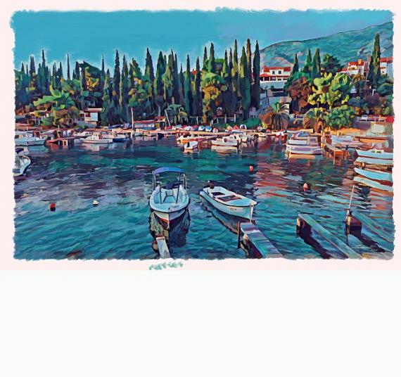 Cavtat Promenade Painting by Zoran Nikolic