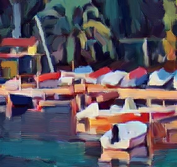 Cavtat Promenade Painting by Zoran Nikolic - Zoom in #1