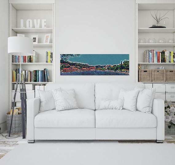 Cavtat Old Town Panorama Painting by Zoran Nikolic - Room Mockup