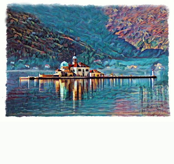 Gospa od Skrpjela Boka Kotorska Painting by Zoran Nikolic