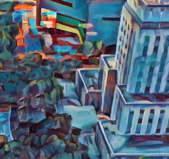 Houston City Hall Painting by Zoran Nikolic - Zoom in #1