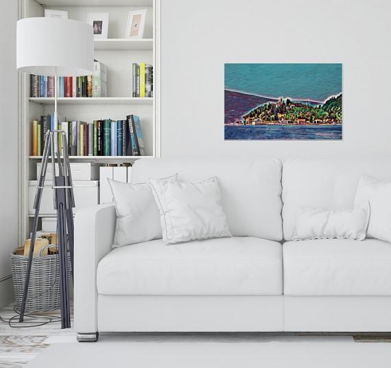 Kamenari View From The Ferry Painting by Zoran Nikolic - Room Mockup