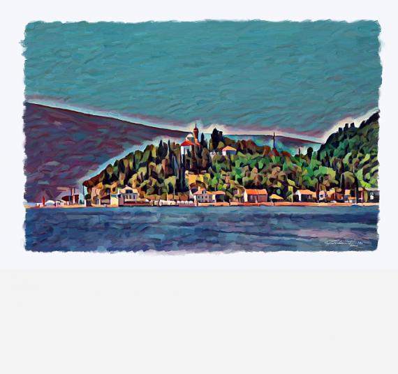 Kamenari View From The Ferry Painting by Zoran Nikolic