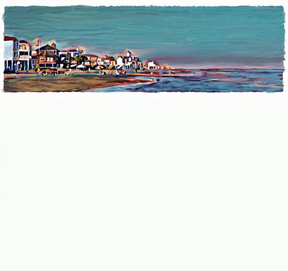 Lazy October Sundat at Pirates Beach Galveston Painting by Zoran Nikolic Artwork View